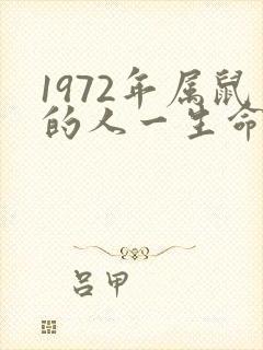 1972年属鼠的人一生命运如何