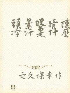 头晕眼睛模糊冒冷汗是什么原因?