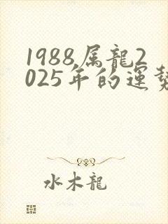 1988属龙2025年的运势及运程