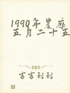 1990年农历五月二十五出生什么命