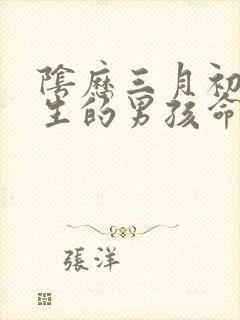 阴历三月初一出生的男孩命好吗