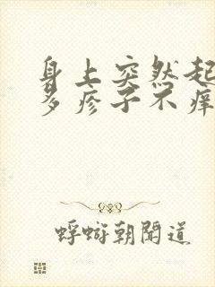 身上突然起了好多疹子不痒