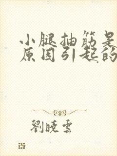 小腿抽筋是什么原因引起的怎么解决