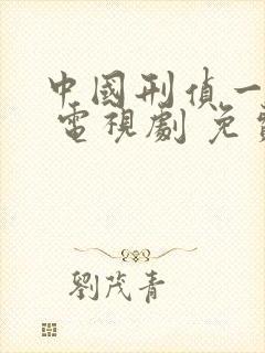 中国刑侦一号案 电视剧 免费观看