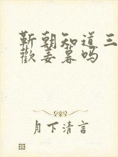 靳朝知道三赖喜欢姜暮吗