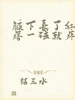 腋下长了红色疙瘩一碰就疼