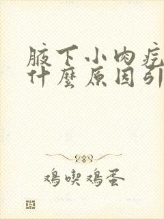 腋下小肉疙瘩是什么原因引起的