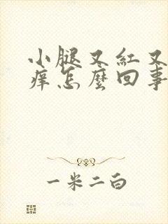 小腿又红又肿又痒怎么回事