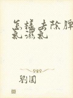 怎样去除脾胃寒气湿气