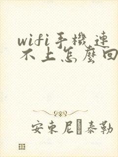 wifi手机连不上怎么回事儿