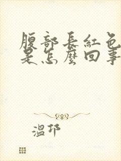 腹部长红色疙瘩是怎么回事封面