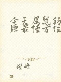 今天属鼠的人打牌最佳方位