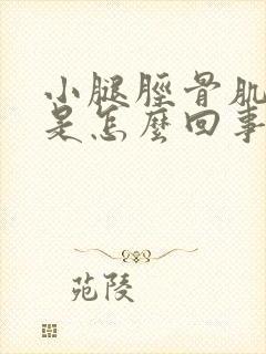 小腿胫骨肌肉疼是怎么回事封面