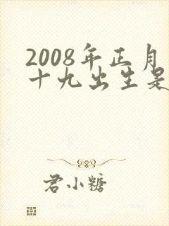 2008年正月十九出生是什么命
