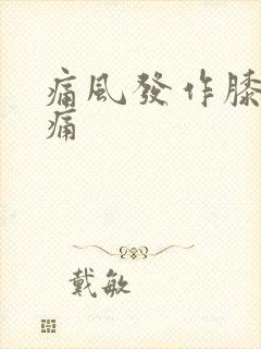 痛风发作膝盖肿痛