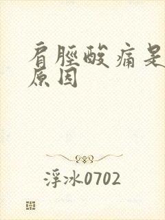 肩胫酸痛是什么原因