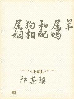 属狗和属羊的婚姻相配吗