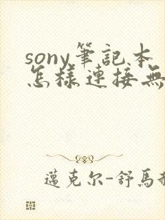 sony笔记本怎样连接无线网络封面