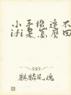 小手机连不上wifi是怎么回事