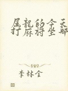 属龙的今天下午打麻将坐哪方封面