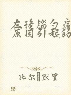 左后脑勺痛什么原因引起的