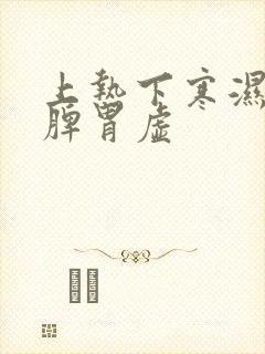 上热下寒湿气重脾胃虚