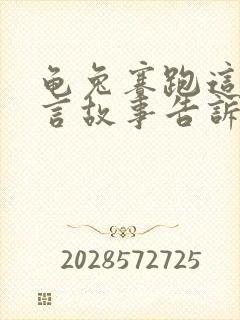 龟兔赛跑这篇寓言故事告诉我们什么道理