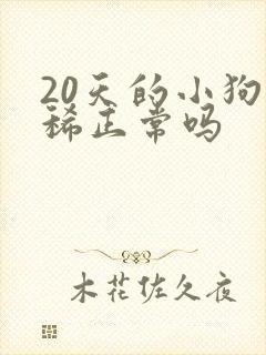 20天的小狗拉稀正常吗