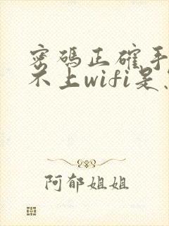 密码正确手机连不上wifi是怎么回事