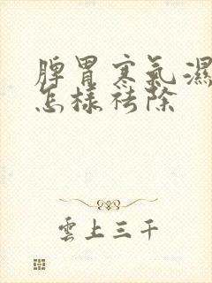 脾胃寒气湿气重怎样祛除