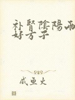 补肾阴阳两虚的好方子