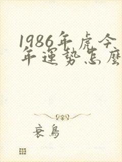 1986年虎今年运势怎么样