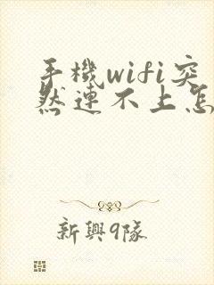 手机wifi突然连不上怎么回事