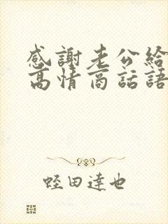 感谢老公给钱的高情商话语