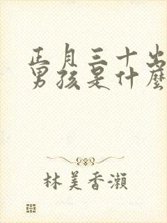 正月三十出生的男孩是什么命