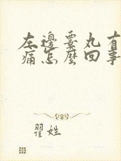 左边睾丸有个肿痛怎么回事