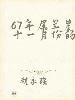 67年属羊农历十一月份的命运