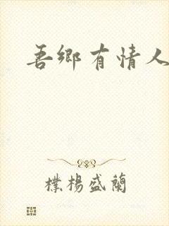 吾乡有情人封面