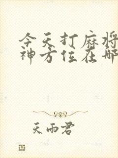 今天打麻将的财神方位在哪方