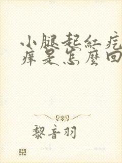 小腿起红疙瘩还痒是怎么回事封面