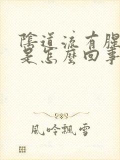 阴道流有腥臭味是怎么回事