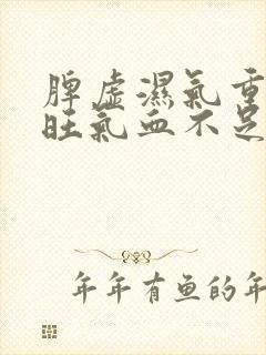 脾虚湿气重肝火旺气血不足