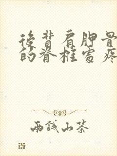 后背肩胛骨中间的脊椎处疼痛