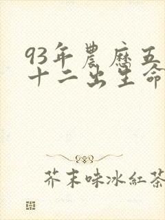 93年农历五月十二出生命运
