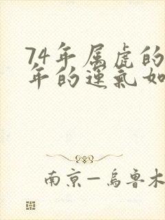 74年属虎的今年的运气如何