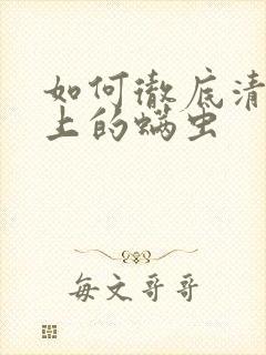 如何彻底清除床上的螨虫