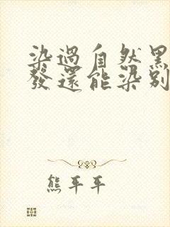 染过自然黑的头发还能染别的颜色吗