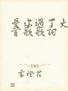 爱你过了火是哪首歌歌词