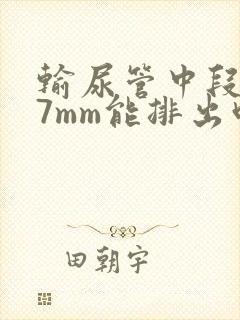 输尿管中段结石7mm能排出吗