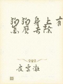 狗狗身上有螨虫怎么去除